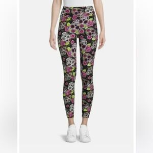 Skull Ankle Sueded Leggings